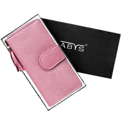 ABYS Genuine Leather Trendy Pink Colour Wallet for Women