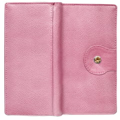 ABYS Genuine Leather Trendy Pink Colour Wallet for Women