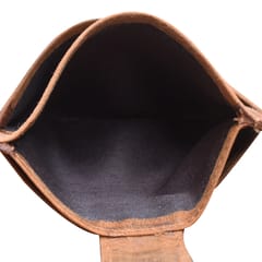 ABYS Genuine Leather Brown Colour Slim Wallet with Key Ring for Men and Women
