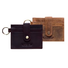 ABYS Genuine Leather Wallet Combo-Set of 2 Wallets for Men and Women