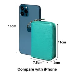 ABYS Genuine Leather Teal Wallet for Men and Women