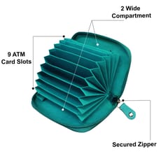 ABYS Genuine Leather Teal Wallet for Men and Women