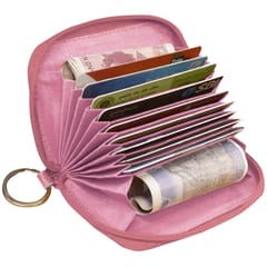ABYS Genuine Leather Pink Wallet for Men and Women