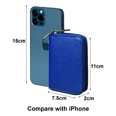 ABYS Genuine Leather Royal Blue Wallet for Men and Women