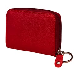 ABYS Genuine Leather Red Wallet for Men and Women