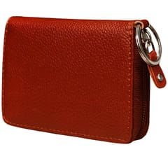 ABYS Genuine Leather Light Burgundy Wallet for Men and Women