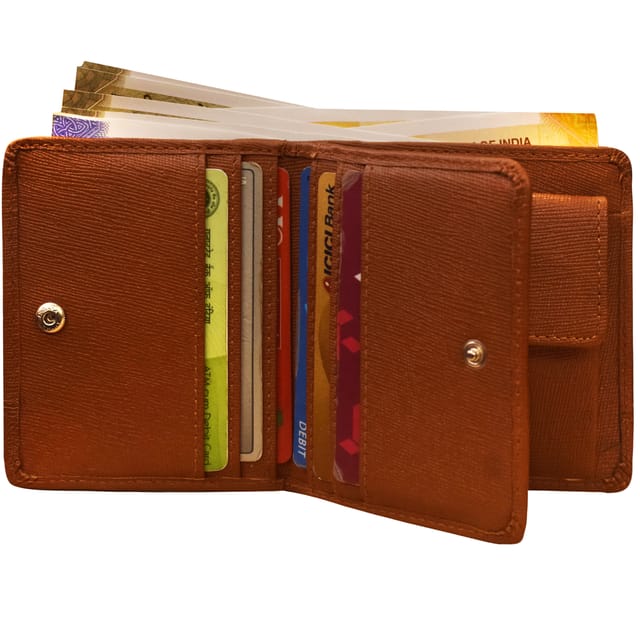 DR.HENRY Genuine Leather Tan Color Wallet for Men and Women