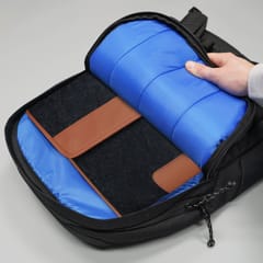 ABYS Canvas and Genuine Leather || Black and Tan || Laptop Cover for Men and Women