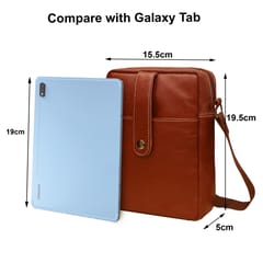 ABYS Genuine Leather Light Burgundy Sling Bag for Men and Women