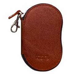 ABYS Genuine Leather Light Burgundy Key Holder for Men and Women
