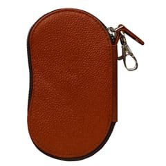 ABYS Genuine Leather Light Burgundy Key Holder for Men and Women