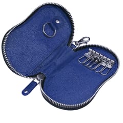 ABYS Genuine Leather Royal Blue Key Holder for Men and Women
