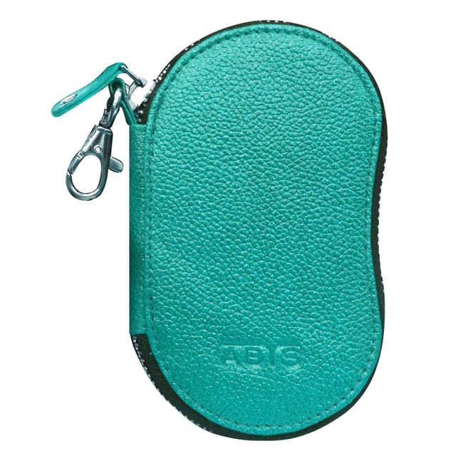 ABYS Genuine Leather Teal Key Holder for Men and Women
