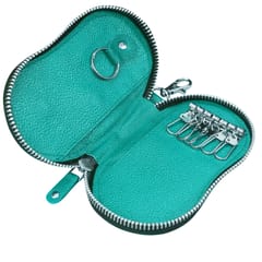 ABYS Genuine Leather Teal Key Holder for Men and Women