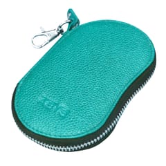 ABYS Genuine Leather Teal Key Holder for Men and Women