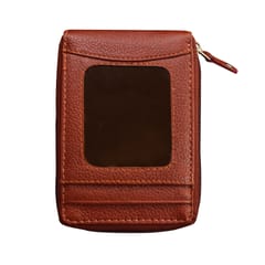 ABYS Genuine Leather Light Burgundy Card Holder
