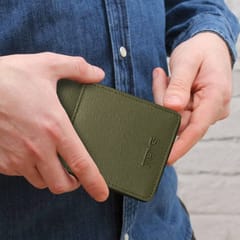 ABYS RFID Protected Olive Colour Wallet || Card Holder for Men and Women