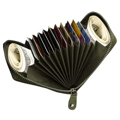 ABYS RFID Protected Olive Colour Wallet || Card Holder for Men and Women