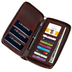 ABYS RFID Protected Wine Colour Passport Holder || Travel Document Holder for Men and Women