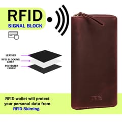 ABYS RFID Protected Wine Colour Passport Holder || Travel Document Holder for Men and Women