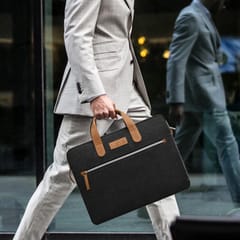 ABYS Black & Tan Laptop Messenger Bag || Laptop Briefcase for Men and Women