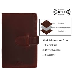 ABYS Unisex Wine Colour RFID Protected Passport Holder