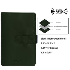 ABYS Unisex Olive Colour RFID Protected Passport Holder