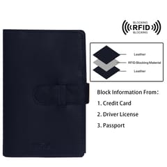 ABYS Unisex Blue Colour RFID Protected Passport Holder