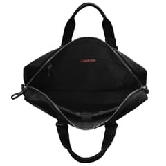 ABYS Genuine Leather Black Color Laptop Messenger Bag || Laptop Briefacse for Men and Women