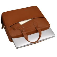ABYS Tan Colour Laptop Messenger Bag || Laptop Briefacse for Men and Women