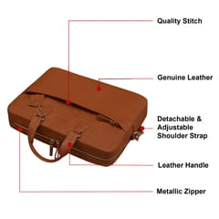 ABYS Tan Colour Laptop Messenger Bag || Laptop Briefacse for Men and Women