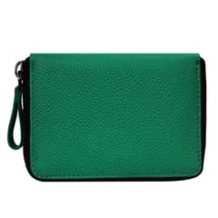 SOUMI Green Colour RFID Protected Wallet || Card Holder For Women