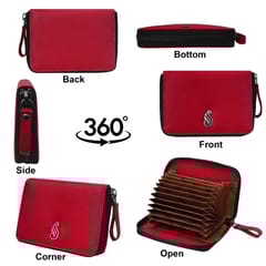 SOUMI Red Colour RFID Protected Wallet || Card Holder For Women
