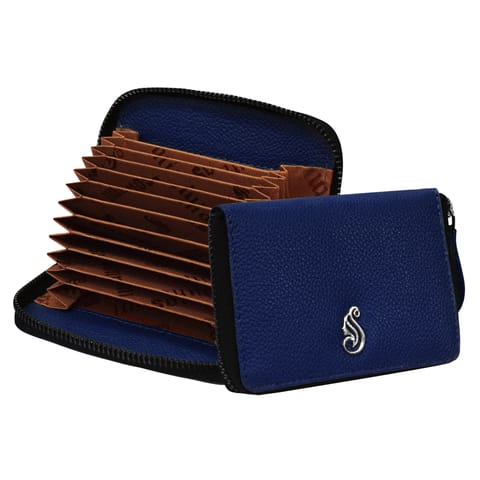 SOUMI Blue Colour RFID Protected Wallet || Card Holder For Women
