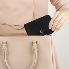 SOUMI Black Colour RFID Protected Wallet || Card Holder For Women