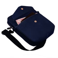 ABYS Genuine Leather Navy Blue Colour Sling Bag for Men and Women