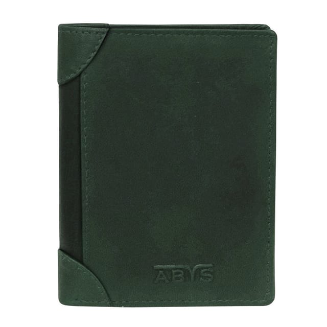 ABYS Genuine Leather Olive Colour Wallet || Card Holder for Men and Women