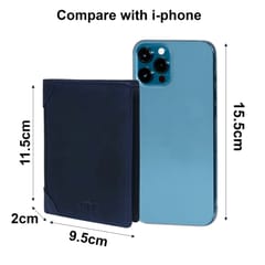 ABYS Genuine Leather Navy Blue Colour Wallet || Card Holder for Men and Women