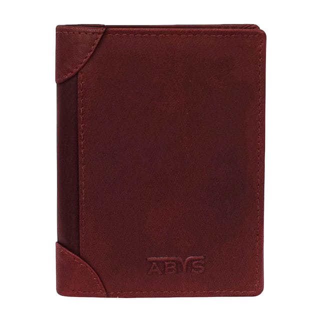 ABYS Genuine Leather Wine Colour Wallet || Card Holder for Men and Women