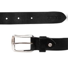 ABYS Genuine Leather Belt For Men(Black)-B01