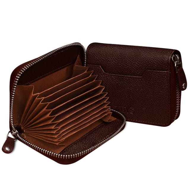 ABYS Dark Brown Color RFID Protected Card Holder || Wallet for Men and Women-(IN201DB)
