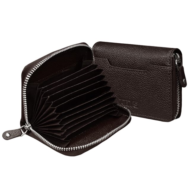 ABYS Coffee Brown Color RFID Protected Card Holder || Wallet for Men and Women-(IN201CF)