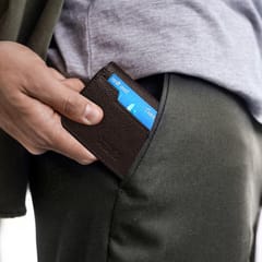 ABYS Coffee Brown Color RFID Protected Card Holder || Wallet for Men and Women-(IN201CF)
