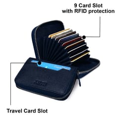 ABYS Blue Color RFID Protected Card Holder || Wallet for Men and Women-(IN201BL)