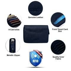 ABYS Blue Color RFID Protected Card Holder || Wallet for Men and Women-(IN201BL)