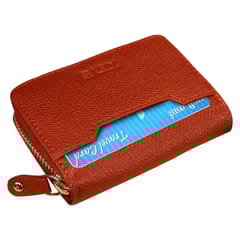 ABYS Bombay Brown Color RFID Protected Card Holder || Wallet for Men and Women-(IN201LB)