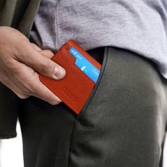ABYS Bombay Brown Color RFID Protected Card Holder || Wallet for Men and Women-(IN201LB)