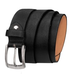 ABYS Genuine Leather Belt For Men(Black)-B03