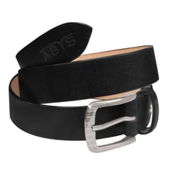 ABYS Genuine Leather Belt For Men(Black)-B03