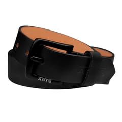 ABYS Genuine Leather Belt For Men(Black)-B04